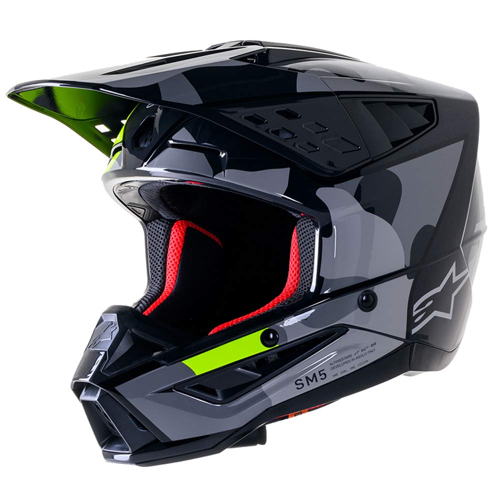 ALPINESTARS Supertech M5 Rover 2 Motocross Helm grau gelb