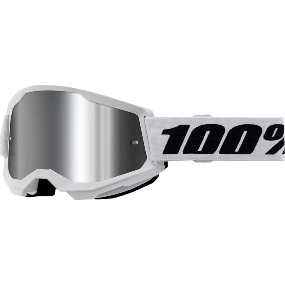 100% Strata 2 weiss Kinder Brille silber verspiegelt