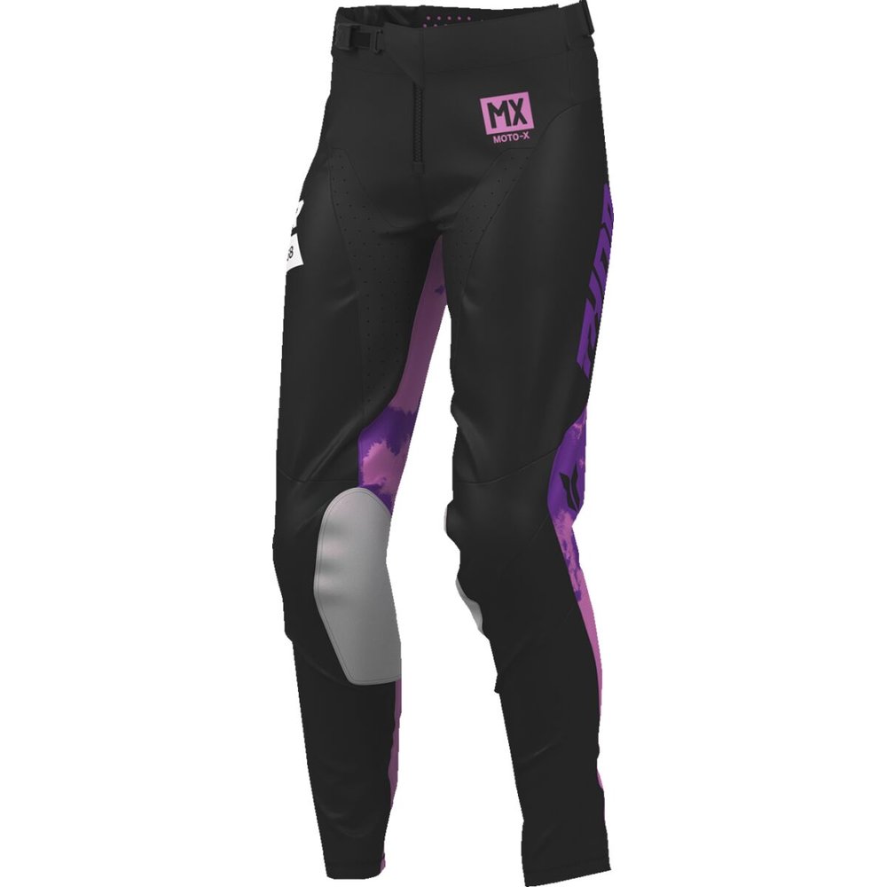THOR Launchmode Bleach Frauen Motocross Hose schwarz/pink/dunkel grau