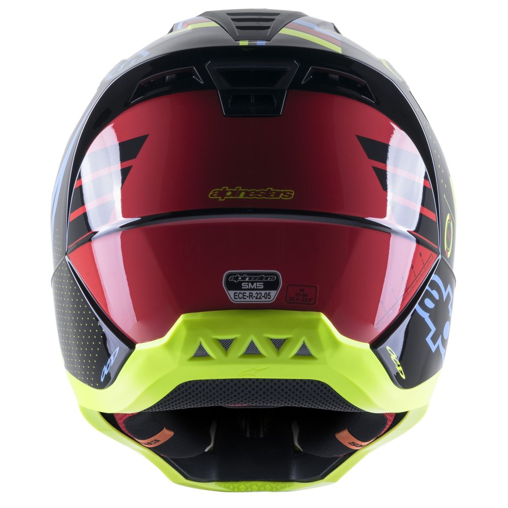 ALPINESTARS Supertech M5 Action Motocross Helm schwarz gelb ALPINESTARS Supertech M5 Action Motocross Helm schwarz gelb