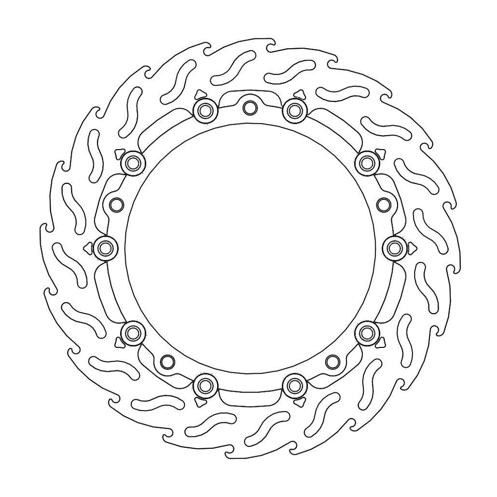 MOTO-MASTER Bremsscheibe Flame vorne links schwarz MOTO-MASTER Bremsscheibe Flame vorne links schwarz