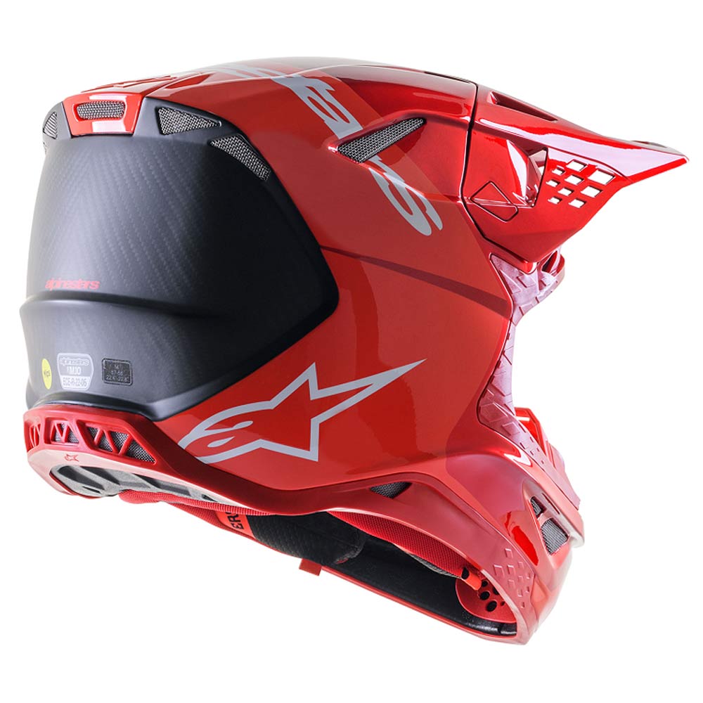 ALPINESTARS Supertech M10 Flood Motocross Helm rot