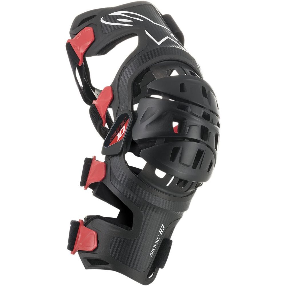 ALPINESTARS Bionic 10 Carbon Knieorthese links schwarz rot