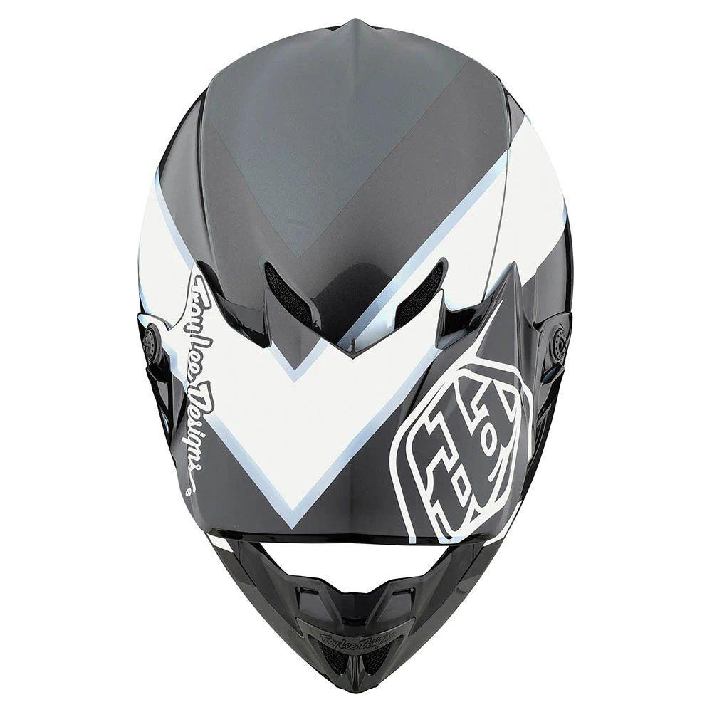 TROY LEE DESIGNS SE4 Beta Motocross Helm weiss grau TROY LEE DESIGNS SE4 Beta Motocross Helm weiss grau