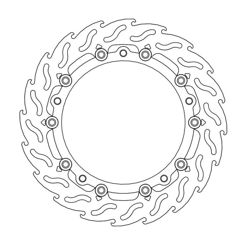 MOTO-MASTER Bremsscheibe Flame vorne links schwarz