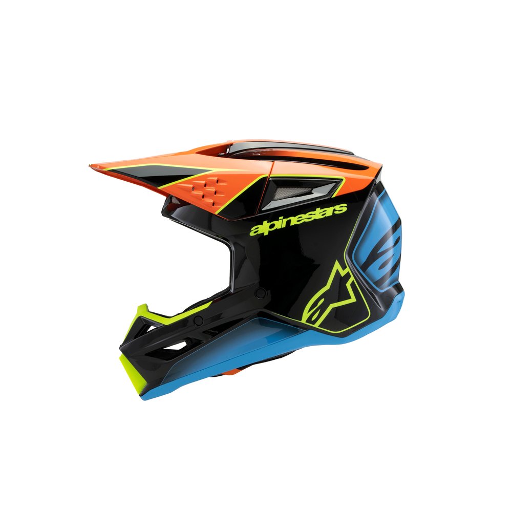 ALPINESTARS Supertech M3 Fray Youth Monster Kinder Motocross Helm schwarz orange gelb ALPINESTARS Supertech M3 Fray Youth Monster Kinder Motocross Helm schwarz orange gelb