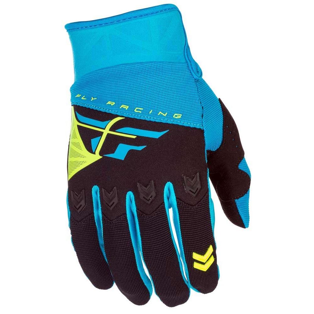 FLY F16 Kinder Motocross Handschuhe blau schwarz neongelb