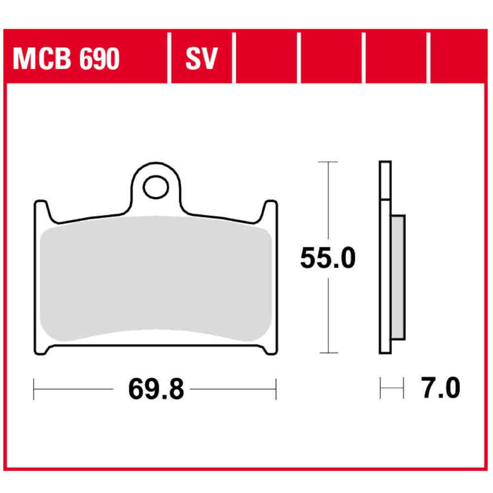 TRW MCB690 Bremsbelag-Satz