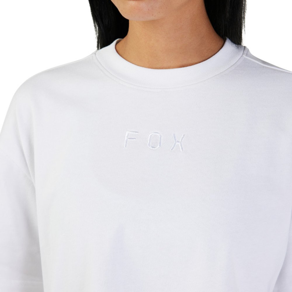 FOX W WORDMARK OS CROP TEE für Frauen Weiss