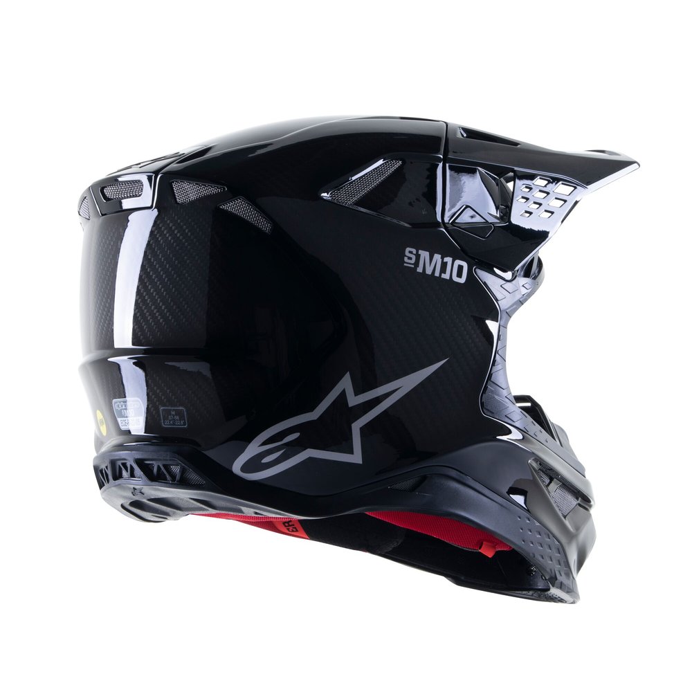 ALPINESTARS Supertech M10 Solid Carbon Motocross Helm schwarz ALPINESTARS Supertech M10 Solid Carbon Motocross Helm schwarz