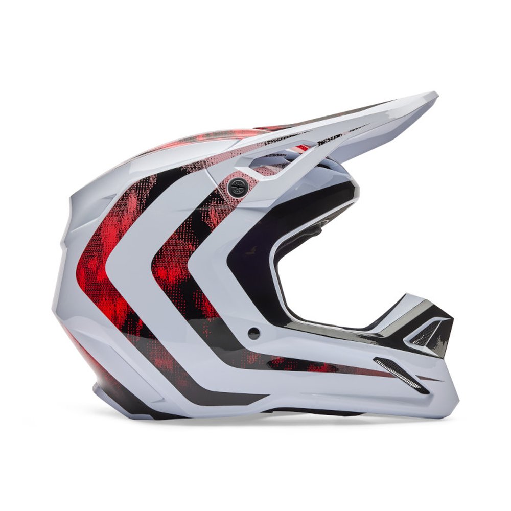 FOX V1 KAIROS Motocross Helm Weiss/Neon Rot