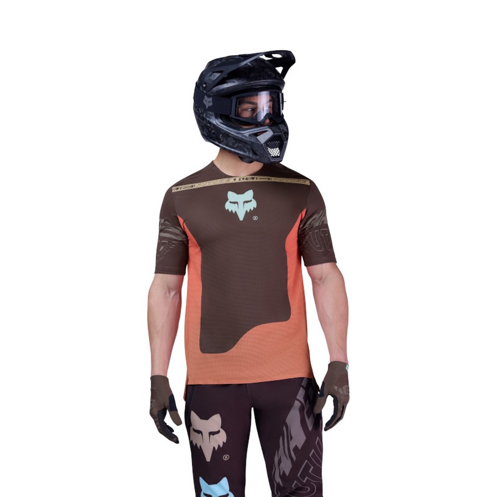 FOX FLEXAIR SS JERSEY ELEVATED kurzärmlig Cocoa