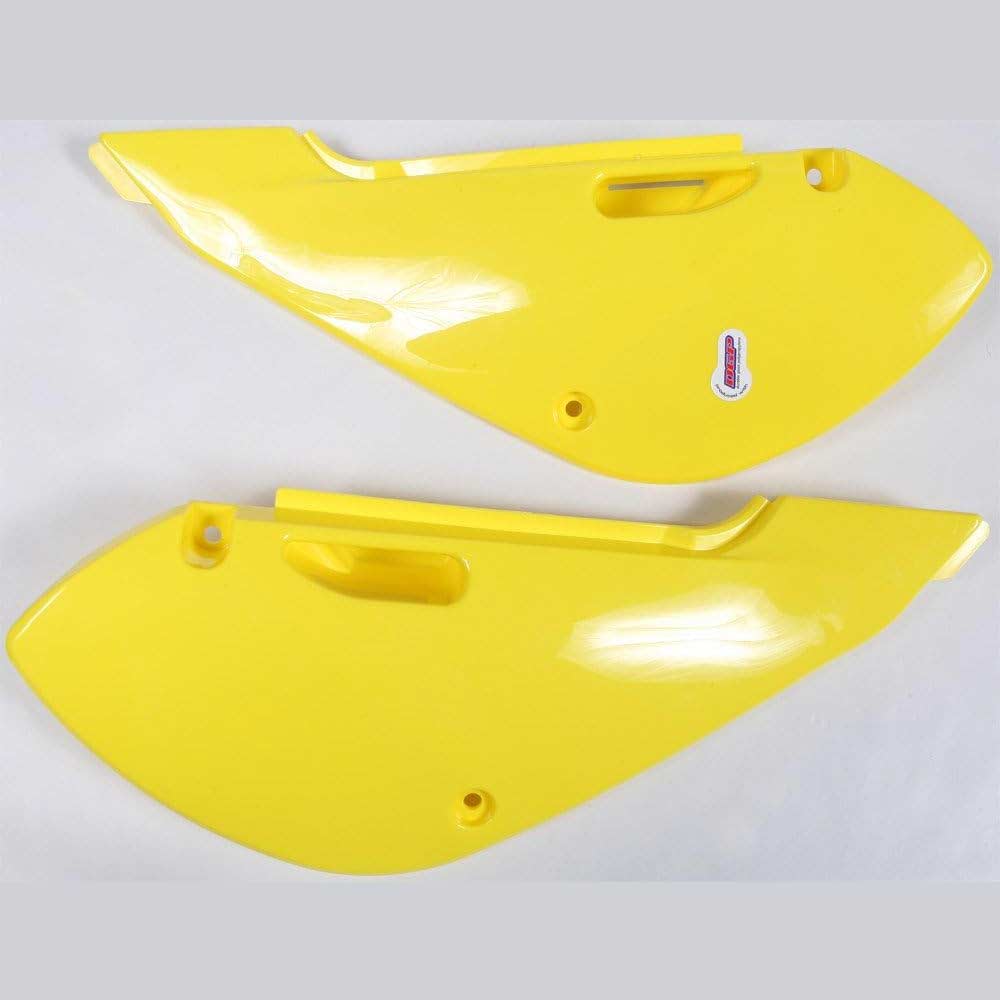 POLISPORT 8601400003 Seitenteile für Kawasaki/Suzuki KX 65 RM 65 KLX 110 DRZ 110 2003 gelb