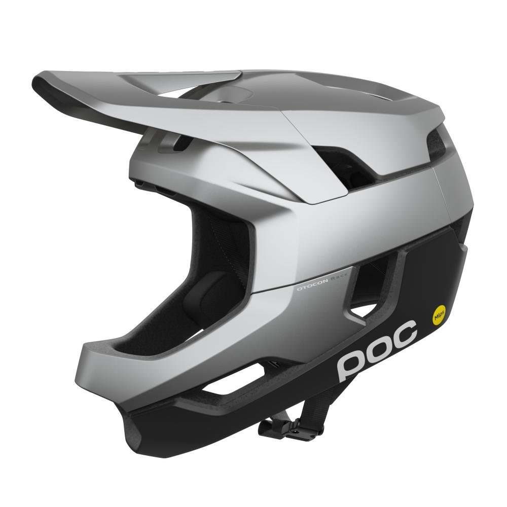 POC Otocon Race Mips MTB Helm argentite silber/uranium schwarz matt