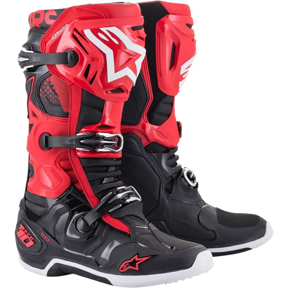 ALPINESTARS Tech 10 Motocross Stiefel schwarz weiss rot