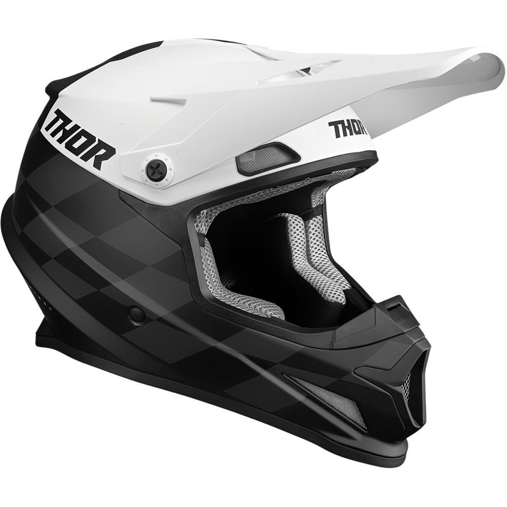 THOR Sector Birdrock Motocross Helm schwarz weiss