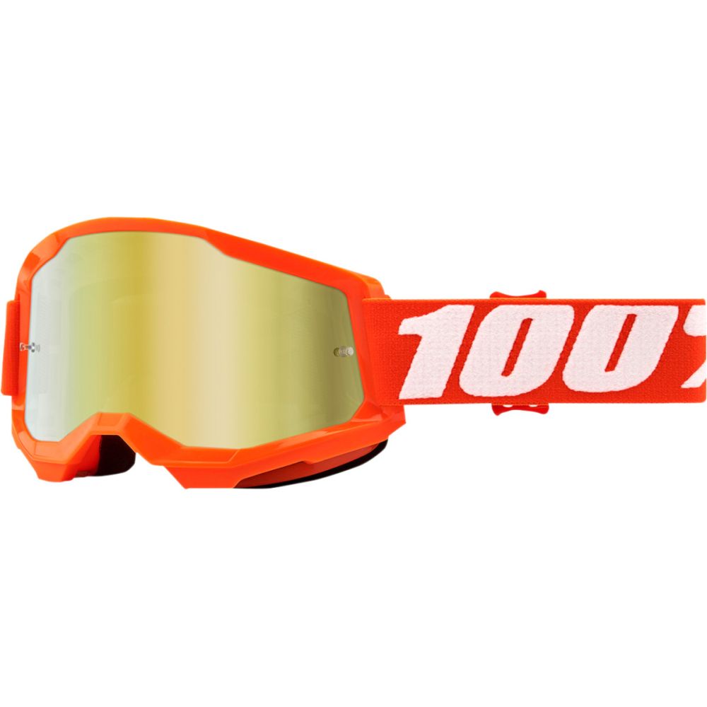 100% Strata 2 Orange MX MTB Brille gold verspiegelt