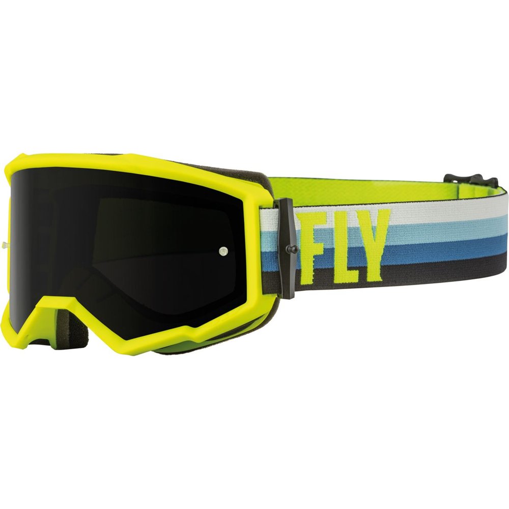 FLY Zone MX MTB Brille neon gelb blau smoke