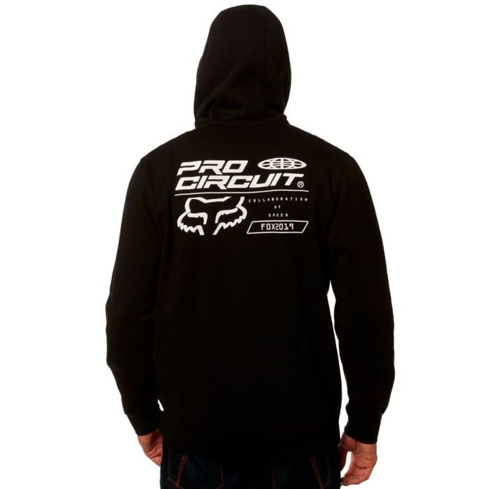 FOX Pro Circuit Zip Hoodie Kapuzen Pullover schwarz