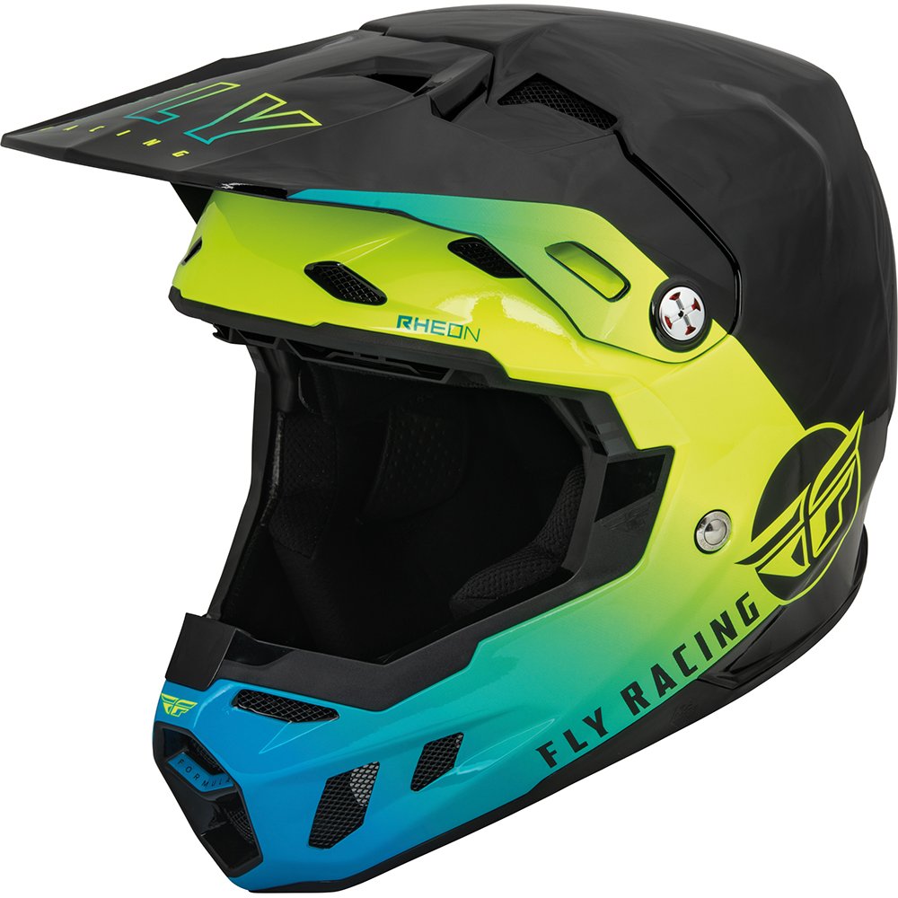 FLY Formula CC Centrum Motocross Helm schwarz blau gelb