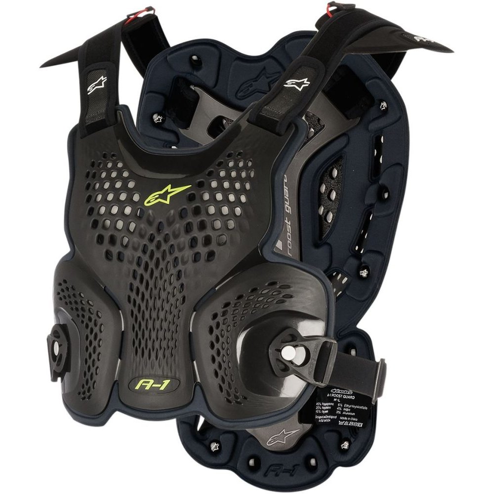 ALPINESTARS A-1 Brustprotektor Brustpanzer schwarz grau ALPINESTARS A-1 Brustprotektor Brustpanzer schwarz grau