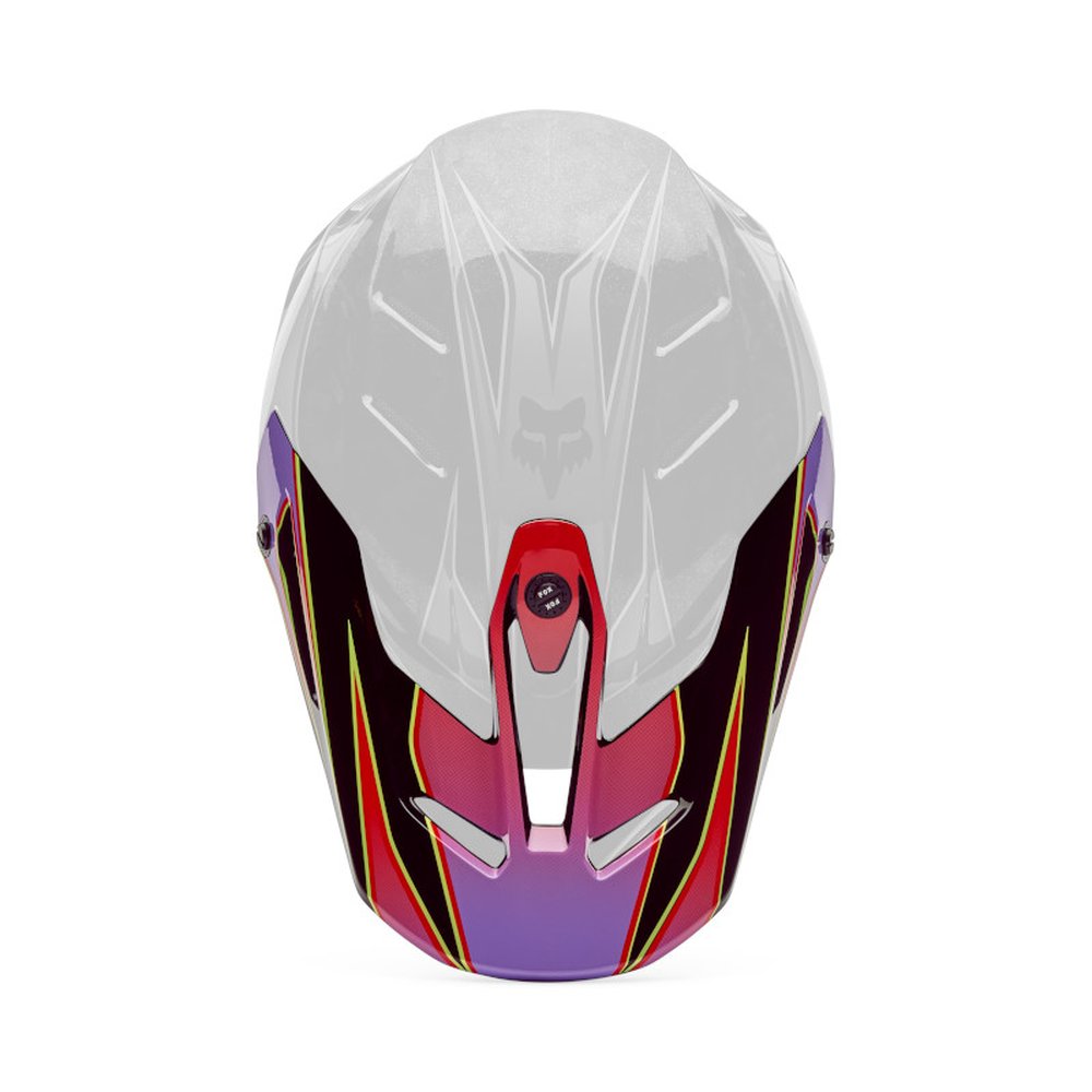 FOX V3 RS HELMET Helmschirm - CANVAS Rot