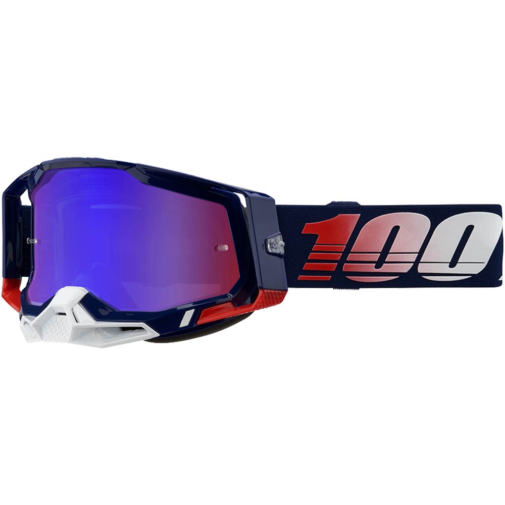 100% Racecraft 2 Republic Brille rot blau verspiegelt