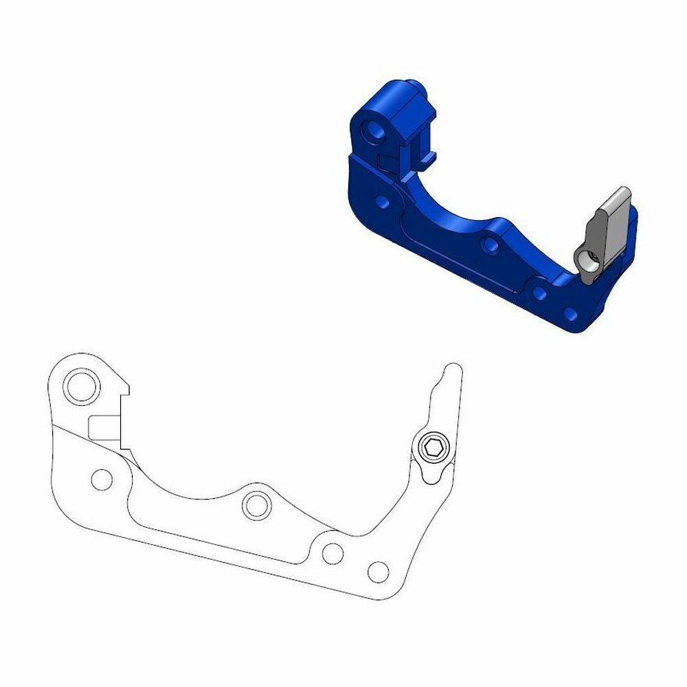 MOTO-MASTER Adapterhalterung blau 260mm