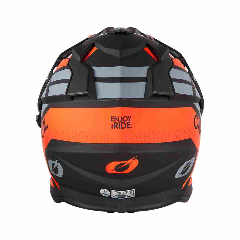 ONEAL Sierra R Enduro Motorrad Helm orange schwarz grau