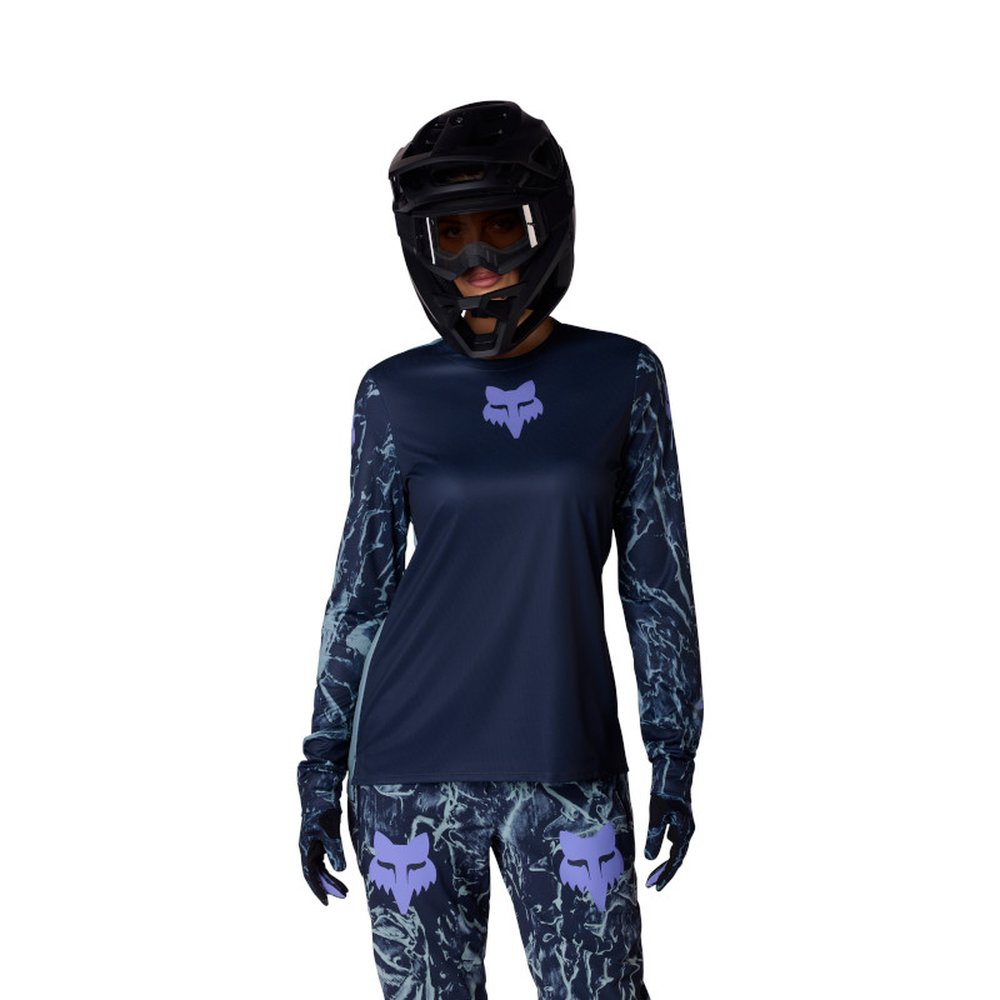 FOX W RANGER LS JERSEY IMG PRINT langärmlig für Frauen Dark Blau