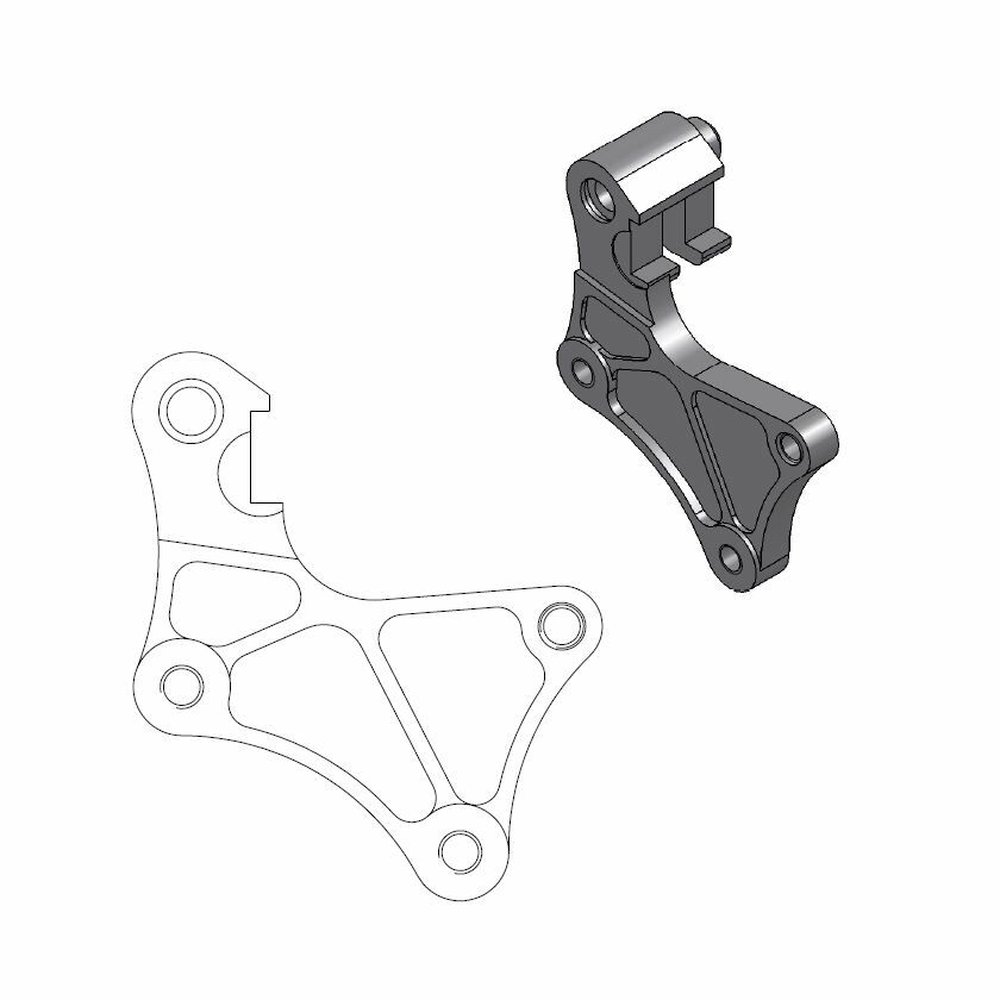 MOTO-MASTER Adapterhalterung Supermoto 320mm