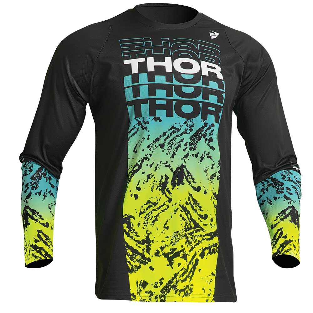 THOR Sector Atlas Kinder MX MTB Jersey schwarz türkis