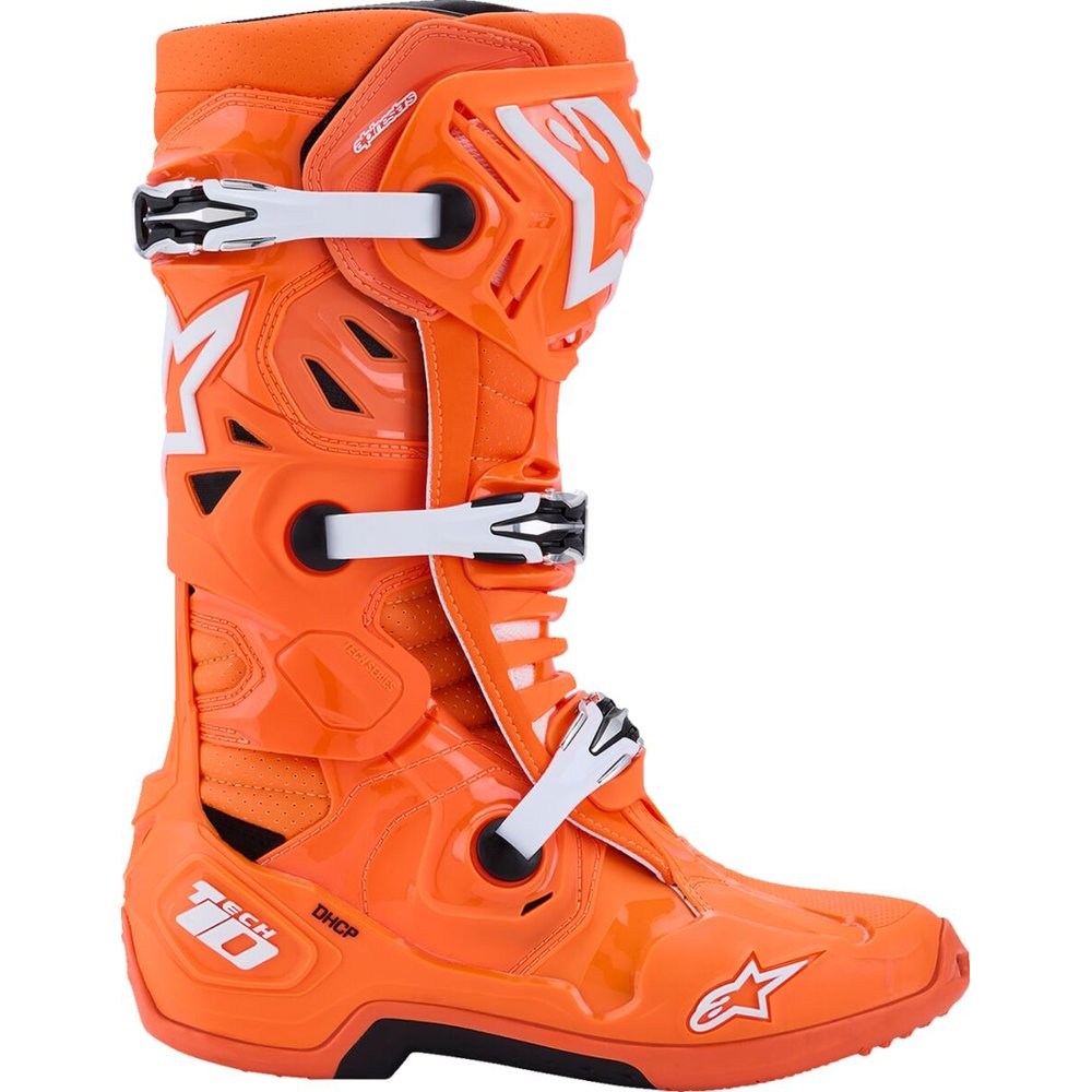ALPINESTARS Tech 10 Supervented belüftete Motocross Stiefel neon orange/schwarz/weiss