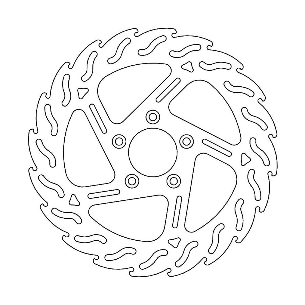MOTO-MASTER Bremsscheibe FIX Flame vorne L