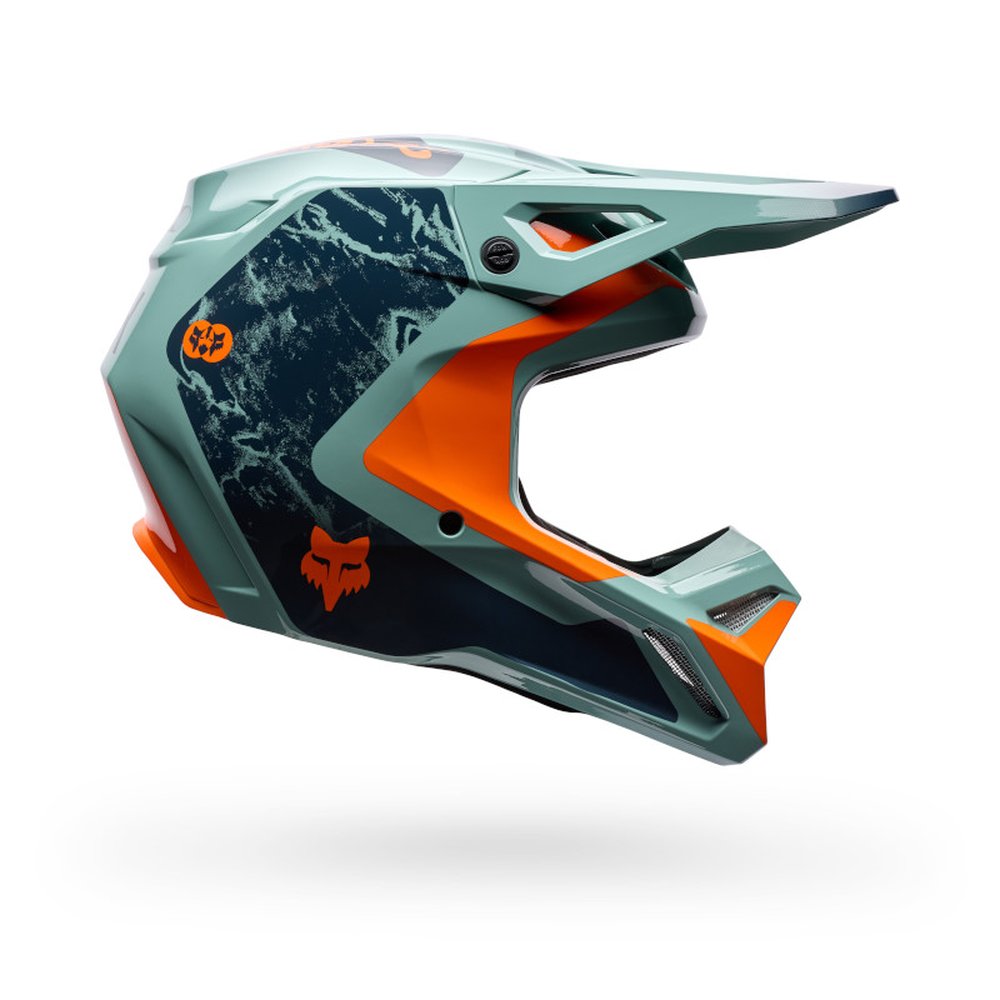 FOX V1 IMAGE PRINT Motocross Helm Dark Blau