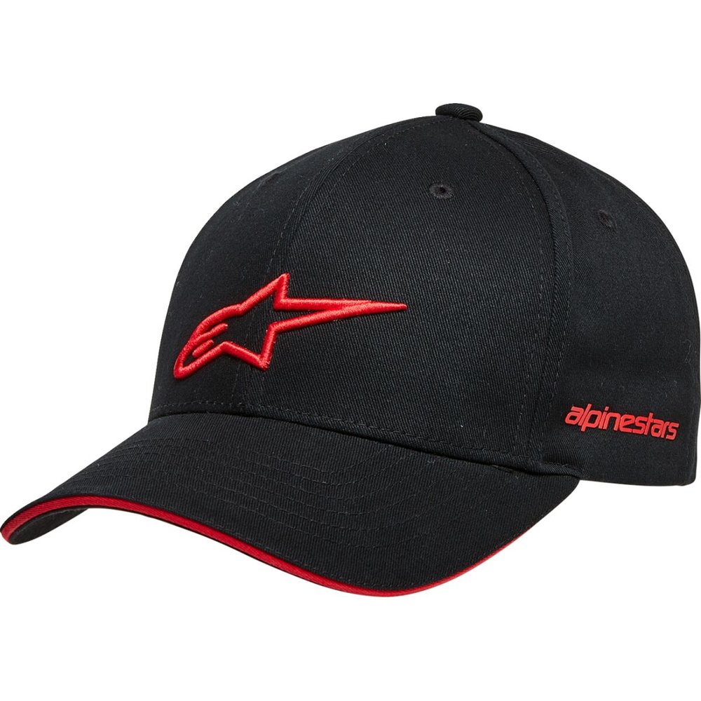ALPINESTARS Kappe Rostrum schwarz rot ALPINESTARS Kappe Rostrum schwarz rot