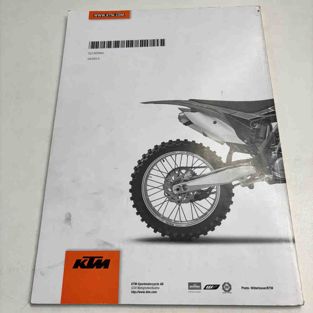 KTM 125/150/250/300 SX/XC 2014 3213030en Motorrad-Handbuch gebraucht