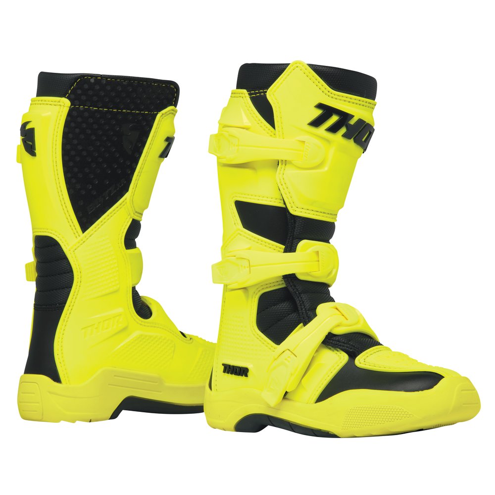 THOR Blitz XR Kinder Motocross Stiefel acid gelb schwarz