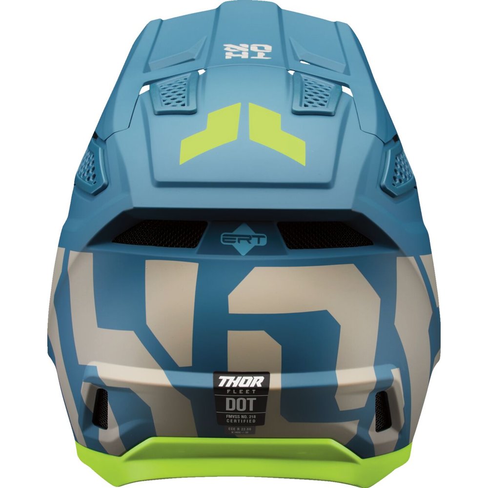 THOR Fleet Motocross Helm Forge blau