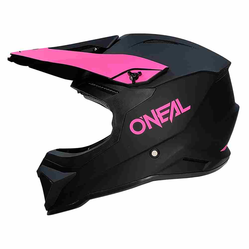 ONEAL 1SRS Youth Solid Kinder Motocross Helm schwarz pink