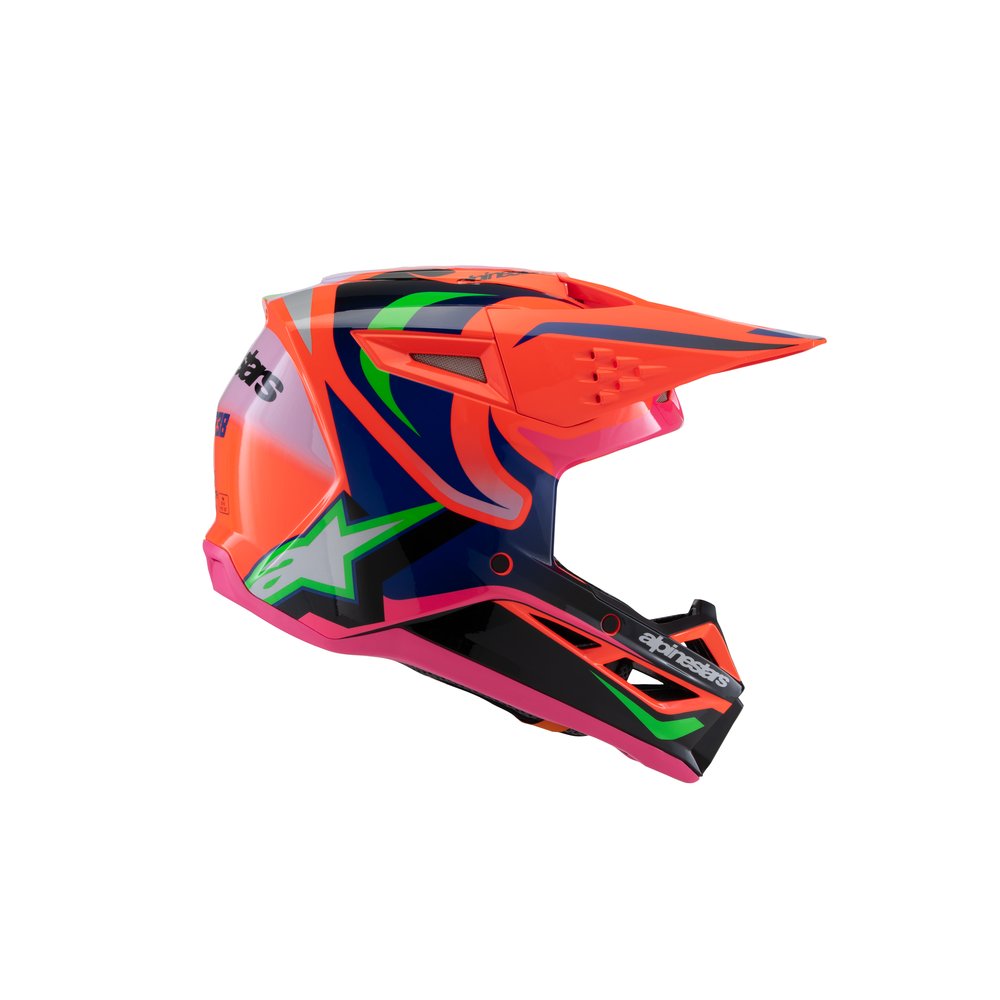 ALPINESTARS Supertech M3 Deegan Youth Monster Kinder Motocross Helm orange lila pink ALPINESTARS Supertech M3 Deegan Youth Monster Kinder Motocross Helm orange lila pink