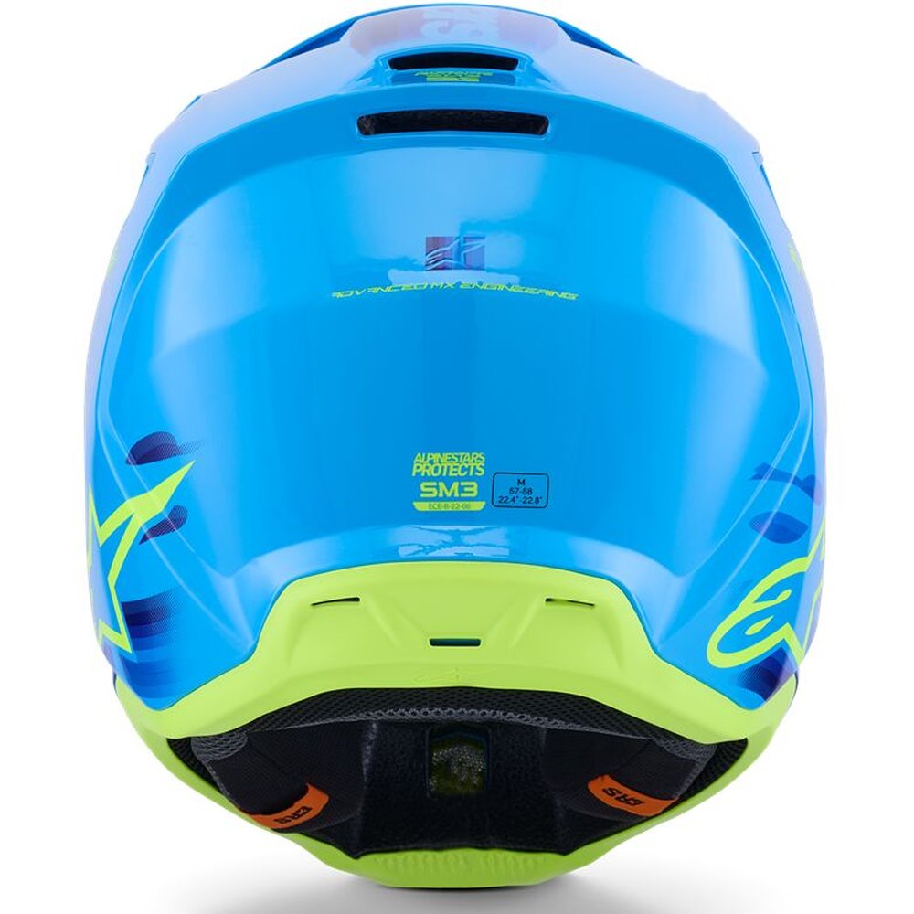 ALPINESTARS Supertech M3 Force Motocross Helm cyan blau