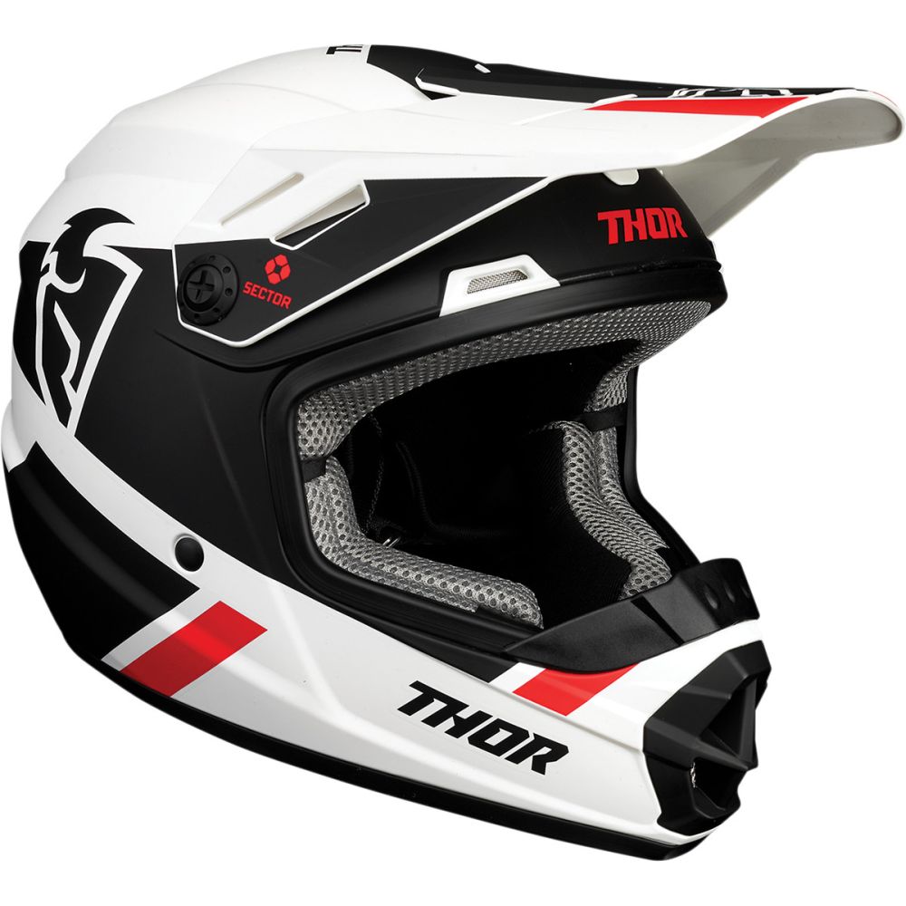 THOR Sector Split MIPS Youth Kinder Motocross Helm weiss schwarz