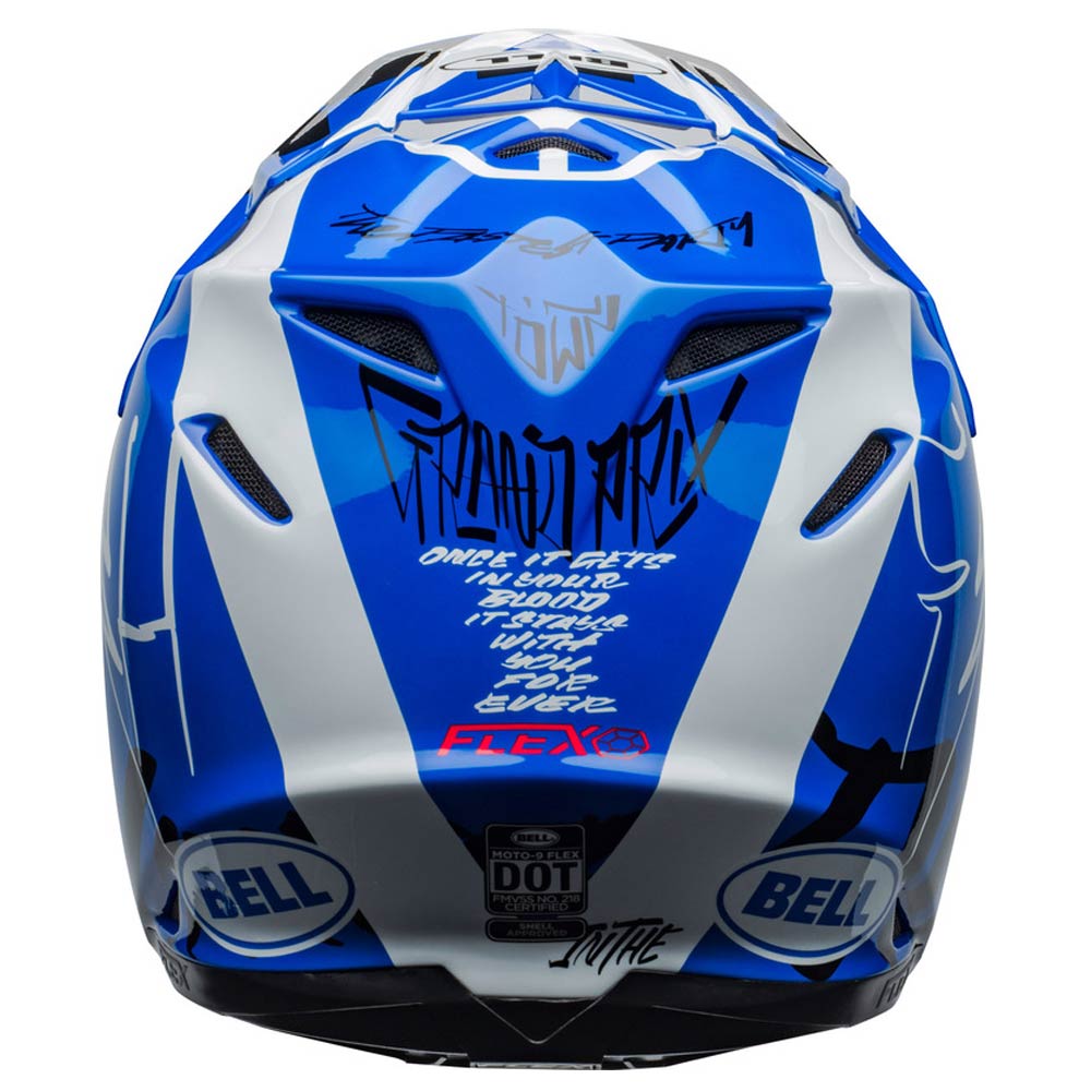 BELL Moto-9 Flex Fasthouse DID 20 Motocross Helm blau weiss