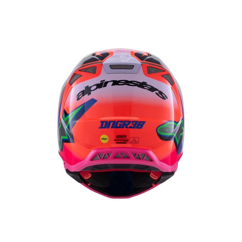 ALPINESTARS Supertech M10 Deegan Monster Motocross Helm orange lila pink ALPINESTARS Supertech M10 Deegan Monster Motocross Helm orange lila pink