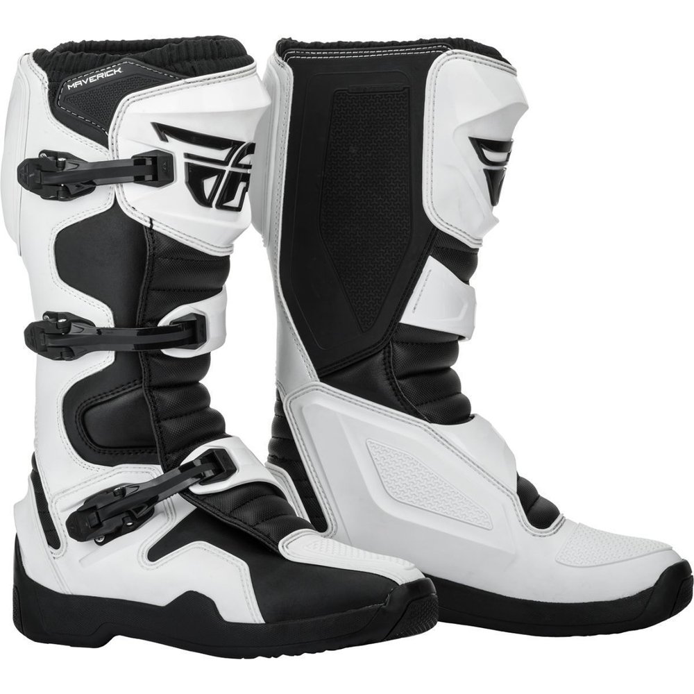 FLY Maverik Motocross Stiefel schwarz weiss