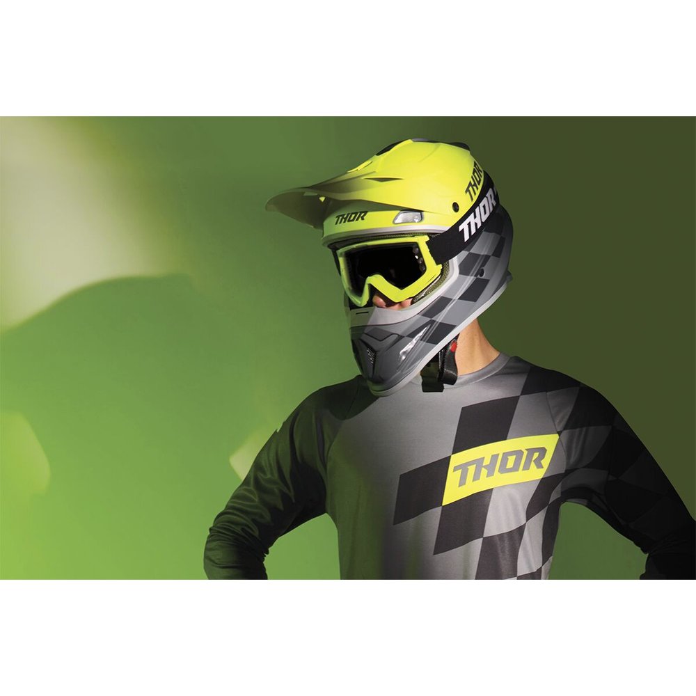THOR Goggle Combat Racer neon gelb schwarz