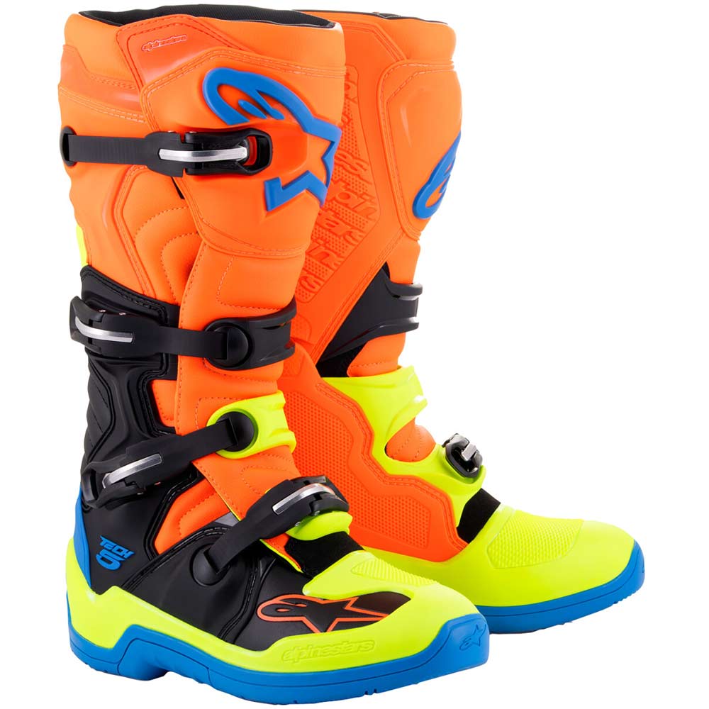 ALPINESTARS Tech 7 Motocross Stiefel orange blau gelb