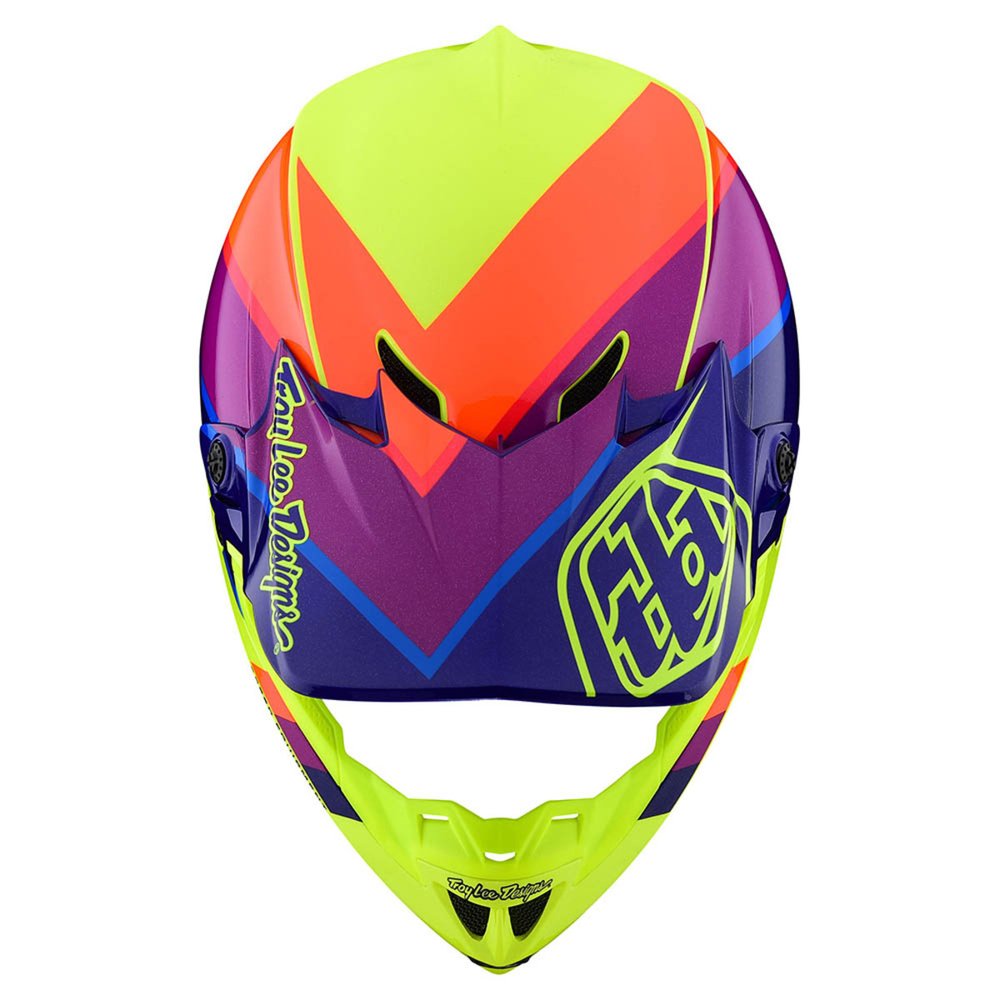 TROY LEE DESIGNS SE4 Beta Motocross Helm gelb violett