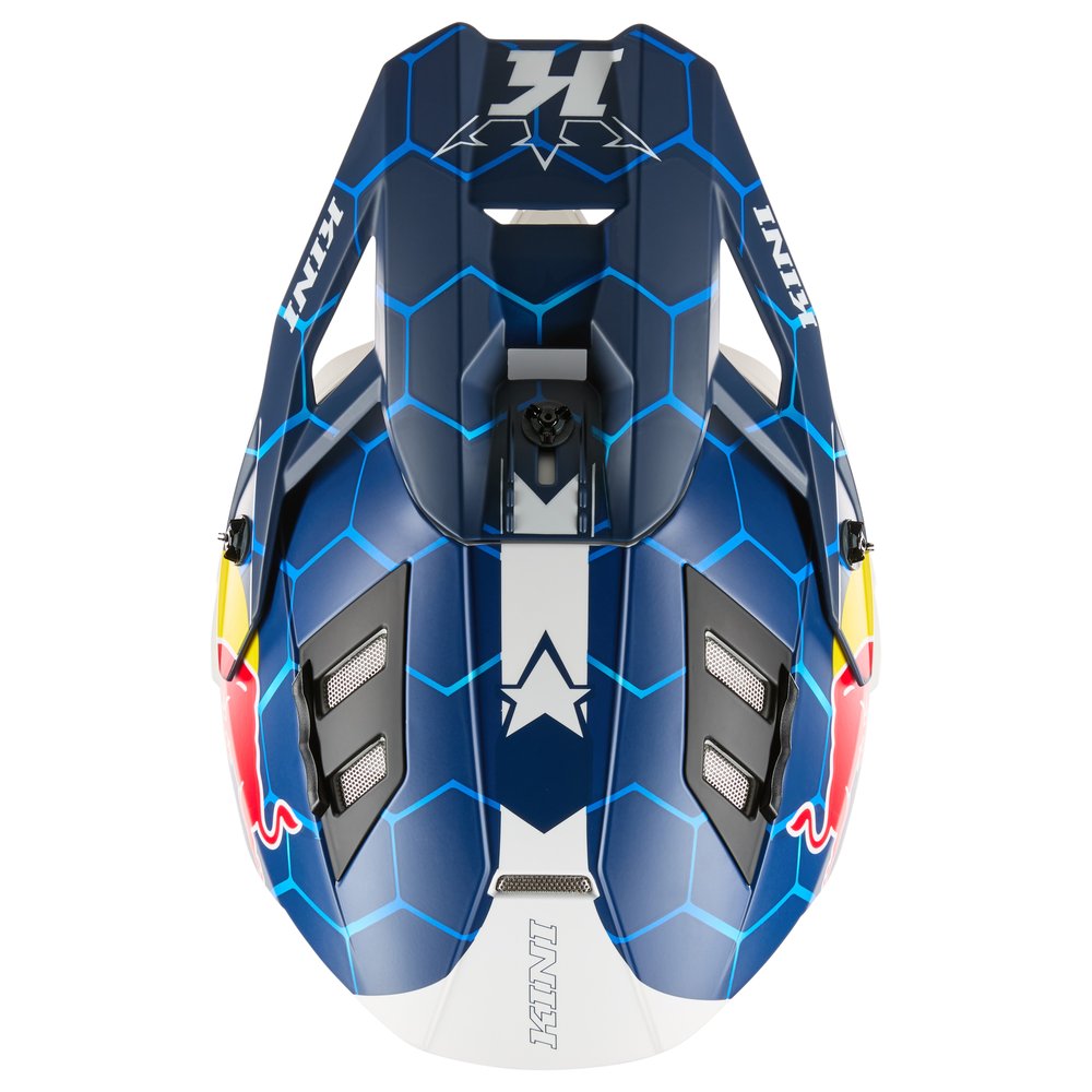KINI RED BULL EXC Motocross Helm 1.0 blau/weiss